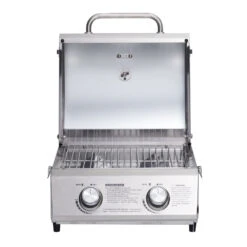 Monument Grills 2-Burner Portable Tabletop Propane Gas Grill - Stainless Steel -BBQGrills Shop 13742 02