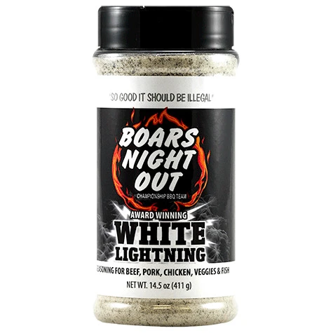 Boar's Night Out White Lightning BBQ Seasoning & Dry BBQ Rub - 14.5 Oz Bottle 1 Boar's Night Out White Lightning BBQ Seasoning & Dry BBQ Rub - 14.5 Oz Bottle