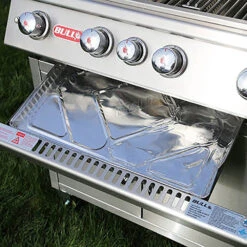Bull BBQ 21-Inch X 15-Inch Drip Pan Grease Tray Liners - Fits Bull BBQ 30-Inch 4-Burner Gas Grills - Set Of 3 -BBQGrills Shop Bull BBQ 24255 Grease Tray Foil Liners for 30 Inch Bull Gas Grills Set of 3 Lifestyle 1