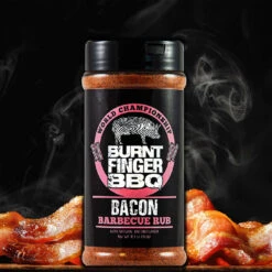 Burnt Finger BBQ Bacon BBQ Seasoning & Dry BBQ Rub - 12.1 Oz Bottle -BBQGrills Shop Burnt Finger BBQ Bacon Rub Photo no logo 1728x