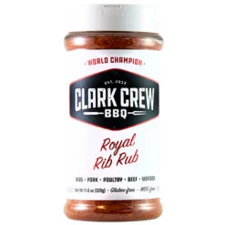 Clark Crew BBQ Royal Rib Rub BBQ Seasoning & Dry BBQ Rub - 11.6 Oz Bottle