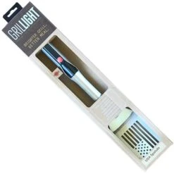 GrilLight 18-Inch Restaurant-Grade Stainless Steel BBQ Spatula With LED Light - USA Flag