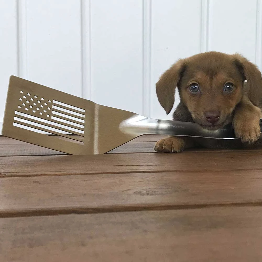 GrilLight 18-Inch Restaurant-Grade Stainless Steel BBQ Spatula With LED Light - USA Flag 6 GrilLight 18-Inch Restaurant-Grade Stainless Steel BBQ Spatula With LED Light - USA Flag - Image 6