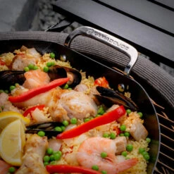 Kamado Joe Karbon Steel Non-Stick Pre-Seasoned Paella Pan -BBQGrills Shop KJ15124722 07 CloseUpFood