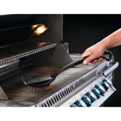 Napoleon Natural Fiber Grill Brush With Grid Scraper -BBQGrills Shop Low Res JPG 62053 PalmyraCleaningBrush InUse Brush
