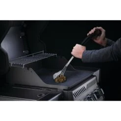 Napoleon Triple-Row Grill Brush With Brass Bristles -BBQGrills Shop Low Res JPG 62058 Brass Grill Brush in use brush