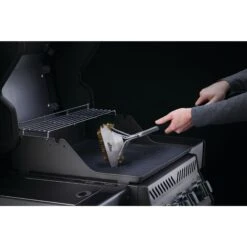 Napoleon Triple-Row Grill Brush With Brass Bristles -BBQGrills Shop Low Res JPG 62058 Brass Grill Brush in use hook