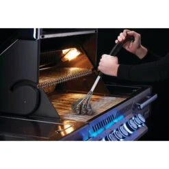 Napoleon Bristle-Free Triple-Row Grill Brush With Rolled Stainless Steel -BBQGrills Shop Low Res JPG 62059 Bristle Free Grill Brush brush in use brush
