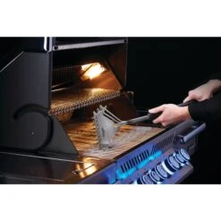 Napoleon Bristle-Free Triple-Row Grill Brush With Rolled Stainless Steel -BBQGrills Shop Low Res JPG 62059 Bristle Free Grill Brush brush in use hook