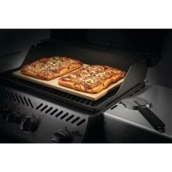 Napoleon Rectangular Baking Stone -BBQGrills Shop Low Res JPG 70008 Rectangular Baking Stone InUse Pizza