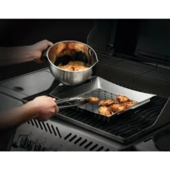 Napoleon Stainless Steel 3-Piece Marinating Bowl Set -BBQGrills Shop Low Res JPG 70042 3pc MarinatingBowlSet InUse Wings