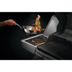 Napoleon Cast Iron Wok Station Ring -BBQGrills Shop Low Res JPG 70128 Wok Station Kit InUse TossingFood