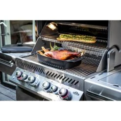 Napoleon Non-Stick Ceramic Casserole Dish With Lid -BBQGrills Shop Low Res JPG PRO500 3 with porcelain roastpan