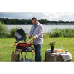Napoleon TravelQ 2225 Portable Propane Gas Grill - Orange -BBQGrills Shop Low Res JPG TQ2225 lifestyle 07