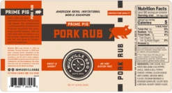 Mudville BBQ Prime Pig Pork Rub - 12.8 Oz -BBQGrills Shop R90236P Mudville Pork Rub label 1728x