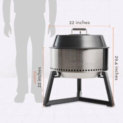 Solo Stove 22-Inch Freestanding Stainless Steel Charcoal Grill Ultimate Bundle -BBQGrills Shop Solo Stove Charcoal Grill Specs