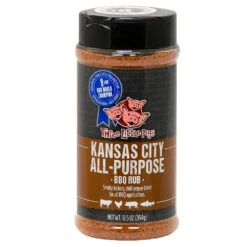 Three Little Pigs Kansas City All-Purpose BBQ Seasoning & Dry BBQ Rub - 12.5 Oz Bottle - OW85166
