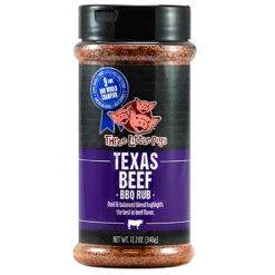 Three Little Pigs Texas Beef BBQ Seasoning & Dry BBQ Rub - 12.5 Oz Bottle - OW71201
