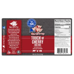 Three Little Pigs Touch Of Cherry BBQ Seasoning & Dry BBQ Rub - 12.5 Oz Bottle - OW85131 -BBQGrills Shop Three Little Pigs Touch of Cherry BBQ Seasoning and Dry BBQ Rub 12 5 Oz Bottle OW85131 Label 2