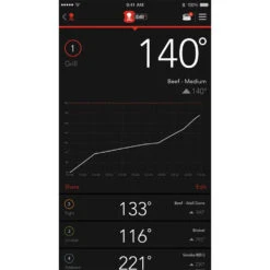 Weber Grills IGrill 3 Wireless Bluetooth Smart Connection Grill Thermometer With 2 Pro-Meat Probes For Genesis II Gas Grills -BBQGrills Shop Weber 7203 iGrill 2 bluetooth thermometer App Temp Detail 1