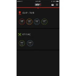 Weber Grills IGrill 2 Wireless Bluetooth Grill Thermometer With 2 Pro-Meat Probes -BBQGrills Shop Weber 7203 iGrill 2 bluetooth thermometer App Temp Detail probe