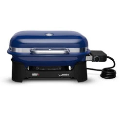 Weber Grills Lumin 1000 Compact 23-Inch 120V Portable Electric Grill - Deep Ocean Blue