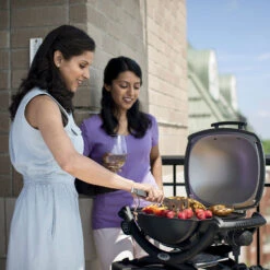 Weber Grills Q 1400 Portable Electric Grill - Dark Gray -BBQGrills Shop Weber Grills Q 1400 Portable Electric Grill Dark Gray 52020001 Lifestyle