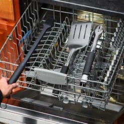 Weber Grills Precision 3-Piece Grilling Tool Set -BBQGrills Shop Weber Precision 3 piece grilling tool set dishwasher safe