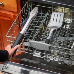 Weber Grills Precision Grill Tongs & Spatula -BBQGrills Shop Weber Precision Grill Tongs Spatula dishwasher safe