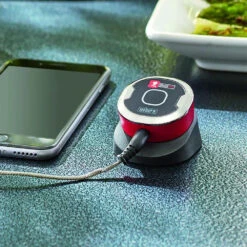 Weber Grills IGrill Mini Smart LED Wireless Bluetooth Grill Thermometer With Single Probe -BBQGrills Shop Weber iGrill Mini Smart Bluetooth grill thernometer 7202 lifestyle