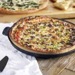 Camp Chef 14-Inch Pre-Seasoned Cast Iron Pizza Pan 8 Camp Chef 14-Inch Pre-Seasoned Cast Iron Pizza Pan -BBQGrills Shop cipz14 ls2