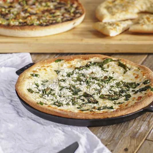 Camp Chef 14-Inch Pre-Seasoned Cast Iron Pizza Pan 4 Camp Chef 14-Inch Pre-Seasoned Cast Iron Pizza Pan - Image 4