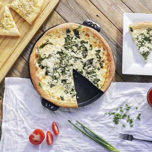 Camp Chef 14-Inch Pre-Seasoned Cast Iron Pizza Pan 5 Camp Chef 14-Inch Pre-Seasoned Cast Iron Pizza Pan - Image 5