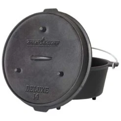 Camp Chef 14-Inch Pre-Seasoned Cast Iron Deluxe Dutch Oven - 12 Quart