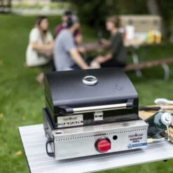 Camp Chef VersaTop 14-Inch Portable Flat Top Propane Gas Grill System With Griddle -BBQGrills Shop ftg250 1735