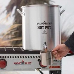 Camp Chef 32-Quart Aluminum Hot Water Pot With Spigot -BBQGrills Shop hotpot 5