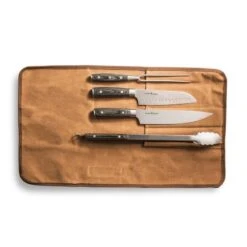 Camp Chef Deluxe 4-Piece Stainless Steel Carving Knife Set With Canvas Case